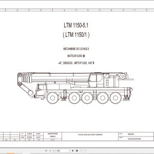 Liebherr Crane LTM 1150 5.1 Z67197 Electric and Hydraulic Diagrams FR 1