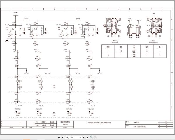 Liebherr Crane LTM 1150 5.1 Z67197 Electric and Hydraulic Diagrams FR 2