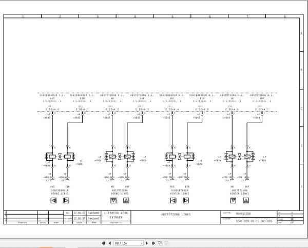 Liebherr Crane LTM 1150 5.2 Z67210 Electric and Hydraulic Diagrams DE 2