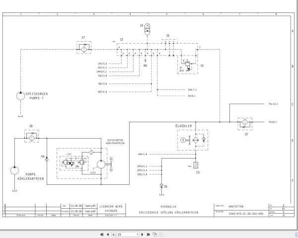 Liebherr Crane LTM 1150 5.2 Z67210 Electric and Hydraulic Diagrams DE 3