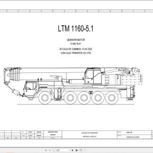 Liebherr Crane LTM 1150 5.2 Z67210 Electric and Hydraulic Diagrams ES 1