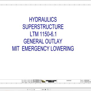 Liebherr Crane LTM 1150 6.1 Z68500 Electric and Hydraulic Diagrams EN 1