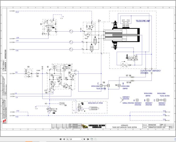 Liebherr Crane LTM 1150 6.1 Z68500 Electric and Hydraulic Diagrams EN 2