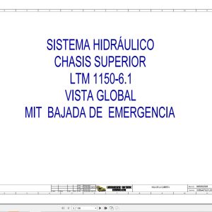 Liebherr Crane LTM 1150 6.1 Z68500 Electric and Hydraulic Diagrams ES 1