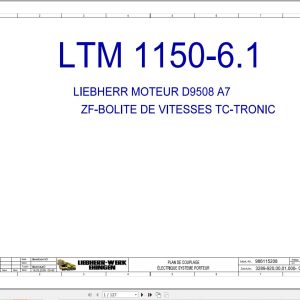 Liebherr Crane LTM 1150 6.1 Z68500 Electric and Hydraulic Diagrams FR 1