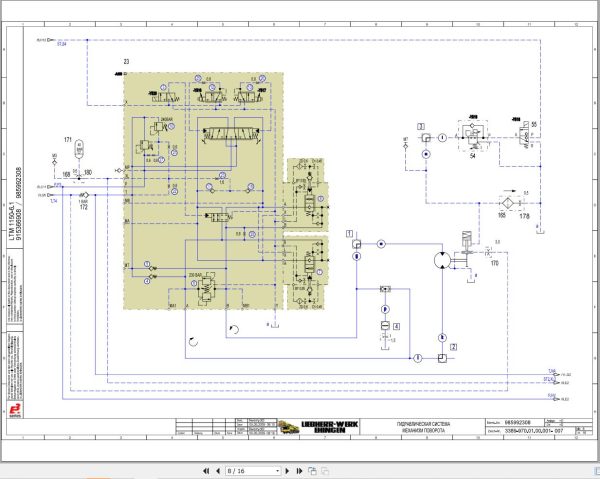 Liebherr Crane LTM 1150 6.1 Z68500 Electric and Hydraulic Diagrams RU 4