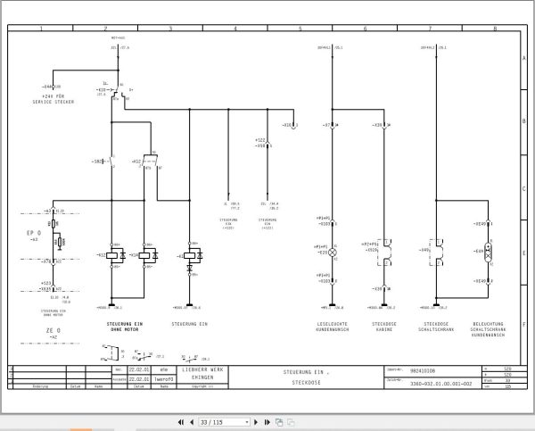 Liebherr Crane LTM 1160 2 Z22593 Electric and Hydraulic Diagrams DE 2
