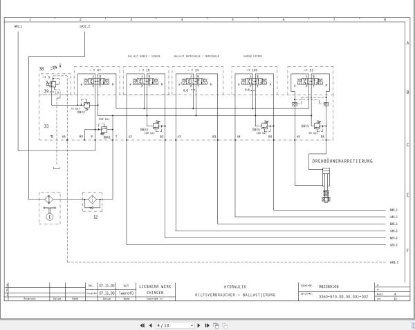 Liebherr Crane LTM 1160 2 Z22593 Electric and Hydraulic Diagrams DE 3
