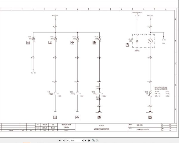 Liebherr Crane LTM 1160 2 Z22593 Electric and Hydraulic Diagrams FR 2