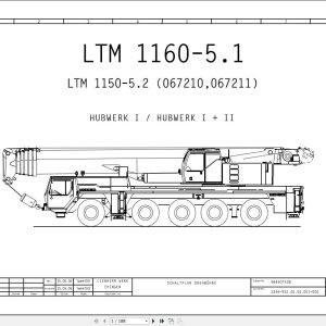 Liebherr Crane LTM 1160 5.1 Z67216 Electric and Hydraulic Diagrams DE 1