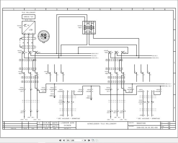 Liebherr Crane LTM 1160 5.1 Z67216 Electric and Hydraulic Diagrams DE 2
