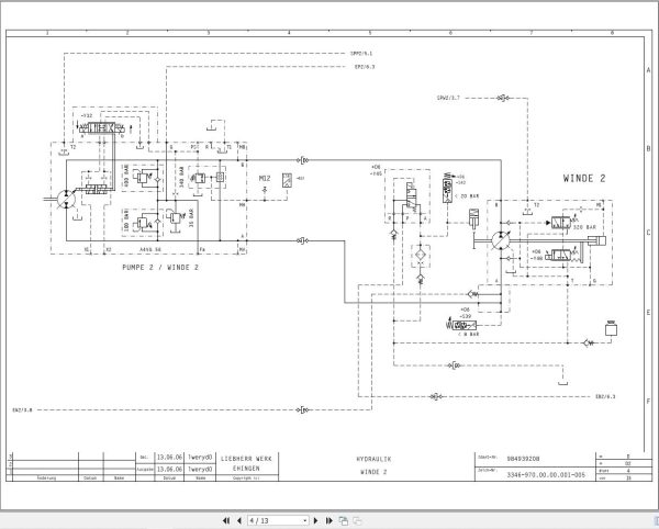 Liebherr Crane LTM 1160 5.1 Z67216 Electric and Hydraulic Diagrams DE 3