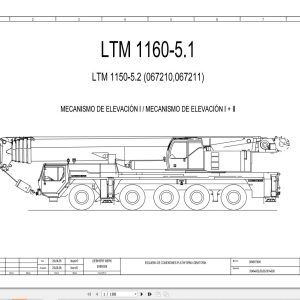 Liebherr Crane LTM 1160 5.1 Z67216 Electric and Hydraulic Diagrams ES 1