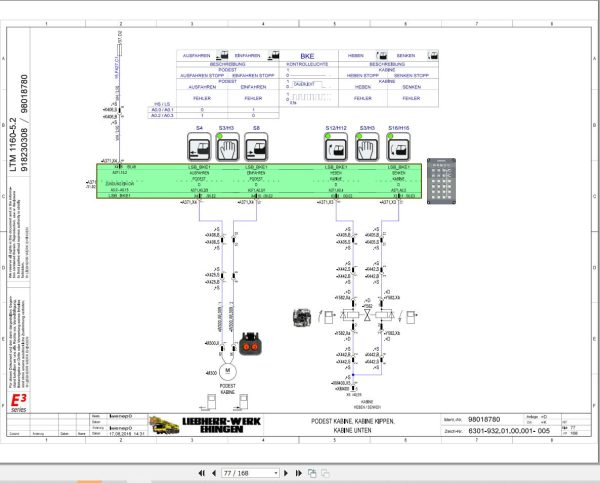 Liebherr Crane LTM 1160 5.2 Z68626 Electric and Hydraulic Diagrams DE 2