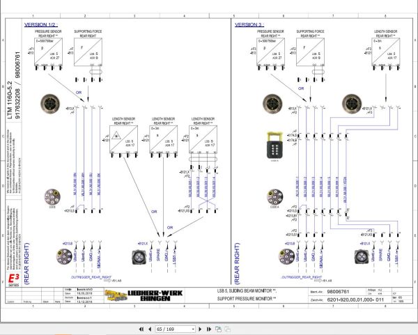 Liebherr Crane LTM 1160 5.2 Z68626 Electric and Hydraulic Diagrams EN 2