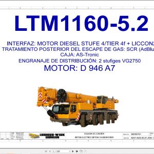 Liebherr Crane LTM 1160 5.2 Z68626 Electric and Hydraulic Diagrams ES 1