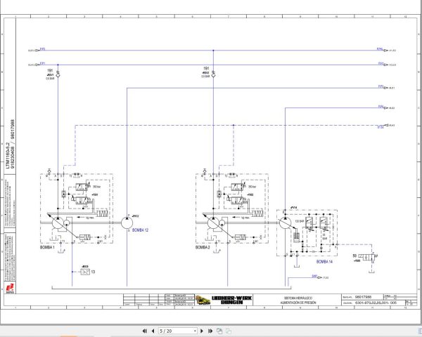 Liebherr Crane LTM 1160 5.2 Z68626 Electric and Hydraulic Diagrams ES 3