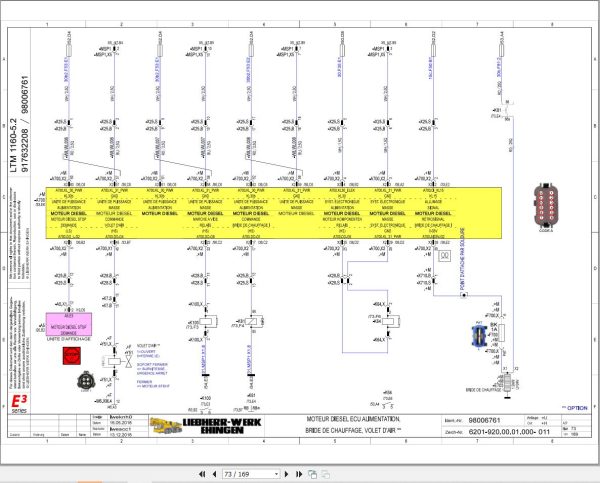 Liebherr Crane LTM 1160 5.2 Z68626 Electric and Hydraulic Diagrams FR 2