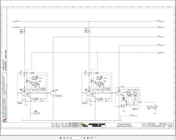 Liebherr Crane LTM 1160 5.2 Z68626 Electric and Hydraulic Diagrams FR 3