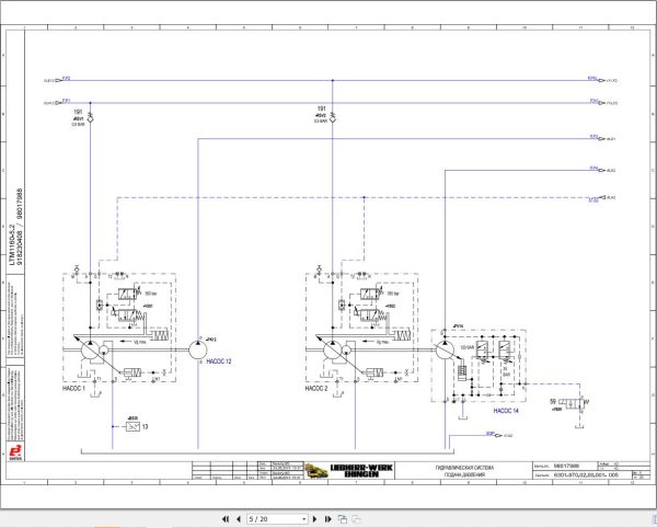 Liebherr Crane LTM 1160 5.2 Z68626 Electric and Hydraulic Diagrams RU 4