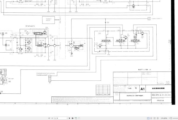 Liebherr Crane LTM 1170 Z16862 Electric and Hydraulic Diagrams DE 3