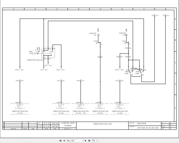 Liebherr Crane LTM 1200 1 Z70130 Electric and Hydraulic Diagrams DE 2