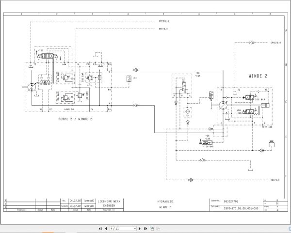 Liebherr Crane LTM 1200 1 Z70130 Electric and Hydraulic Diagrams DE 3