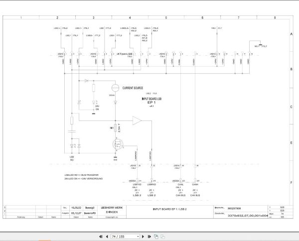 Liebherr Crane LTM 1200 1 Z70130 Electric and Hydraulic Diagrams EN 2