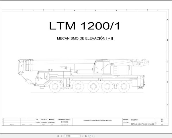 Liebherr Crane LTM 1200 1 Z70130 Electric and Hydraulic Diagrams ES 1