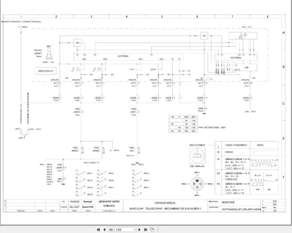 Liebherr Crane LTM 1200 1 Z70130 Electric and Hydraulic Diagrams ES 2