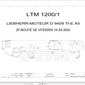 Liebherr Crane LTM 1200 1 Z70130 Electric and Hydraulic Diagrams FR 1
