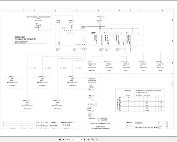 Liebherr Crane LTM 1200 1 Z70130 Electric and Hydraulic Diagrams FR 2