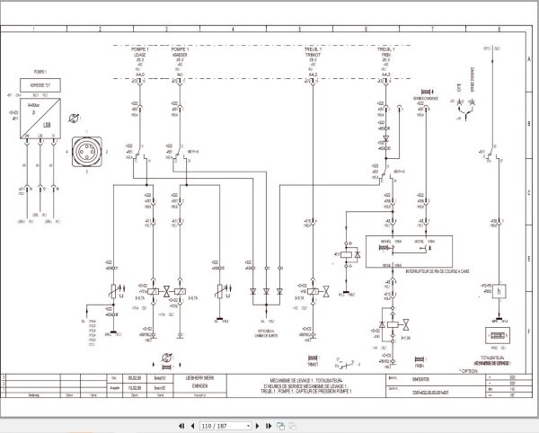 Liebherr Crane LTM 1200 5.1 Z69507 Electric and Hydraulic Diagrams FR 2