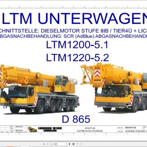 Liebherr Crane LTM 1200 5.1 Z93457 Electric and Hydraulic Diagrams DE 1