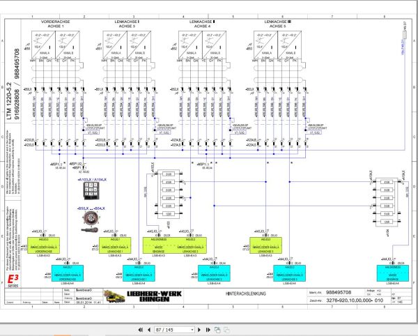 Liebherr Crane LTM 1200 5.1 Z93457 Electric and Hydraulic Diagrams DE 2