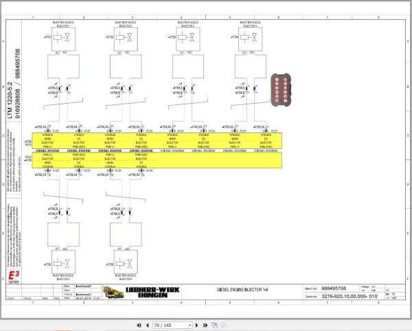 Liebherr Crane LTM 1200 5.1 Z93457 Electric and Hydraulic Diagrams EN 2