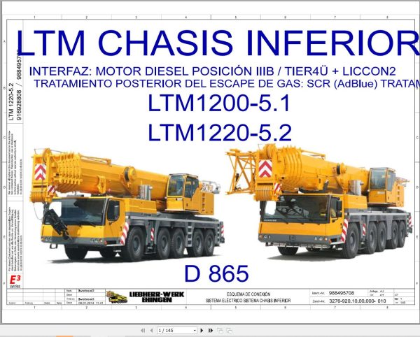 Liebherr Crane LTM 1200 5.1 Z93457 Electric and Hydraulic Diagrams ES 1