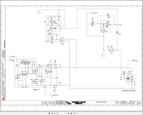 Liebherr Crane LTM 1200 5.1 Z93457 Electric and Hydraulic Diagrams ES 3