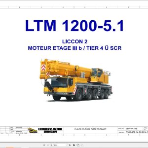 Liebherr Crane LTM 1200 5.1 Z93457 Electric and Hydraulic Diagrams FR 1