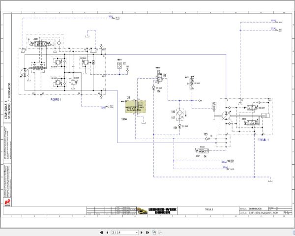 Liebherr Crane LTM 1200 5.1 Z93457 Electric and Hydraulic Diagrams FR 3