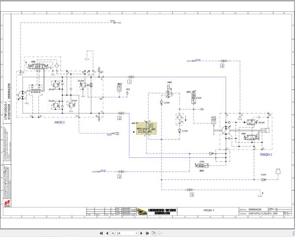 Liebherr Crane LTM 1200 5.1 Z93457 Electric and Hydraulic Diagrams RU 3