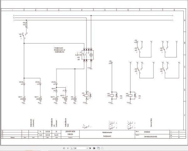 Liebherr Crane LTM 1200 Z16124 Electric and Hydraulic Diagrams DE 1