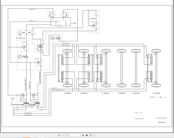 Liebherr Crane LTM 1200 Z16124 Electric and Hydraulic Diagrams DE 2