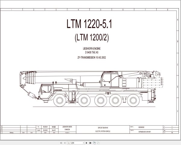 Liebherr Crane LTM 1220 1 Z70204 Electric and Hydraulic Diagrams EN 1