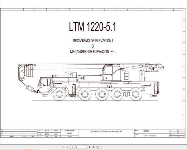 Liebherr Crane LTM 1220 1 Z70204 Electric and Hydraulic Diagrams ES 1