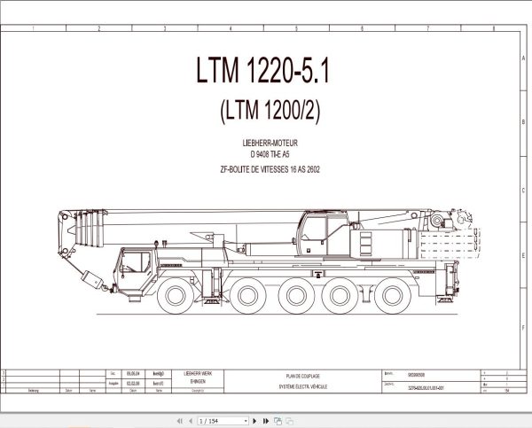 Liebherr Crane LTM 1220 1 Z70204 Electric and Hydraulic Diagrams FR 1