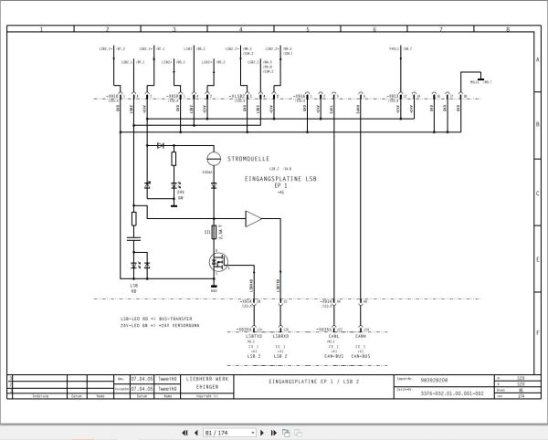 Liebherr Crane LTM 1220 5.1 Z70223 Electric and Hydraulic Diagrams DE 2