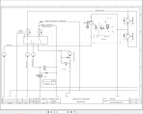 Liebherr Crane LTM 1220 5.1 Z70223 Electric and Hydraulic Diagrams EN 3