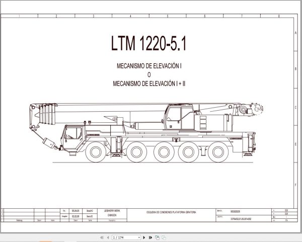 Liebherr Crane LTM 1220 5.1 Z70223 Electric and Hydraulic Diagrams ES 1