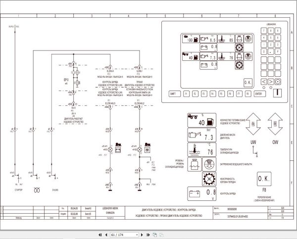 Liebherr Crane LTM 1220 5.1 Z70223 Electric and Hydraulic Diagrams RU 2